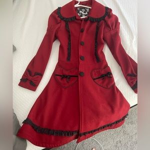 Hell bunny burgundy peacoat